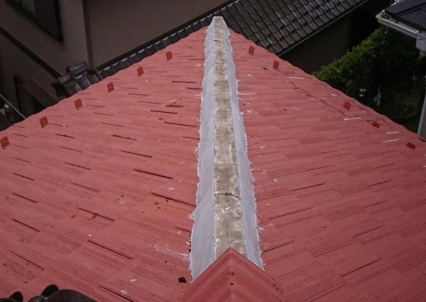 袖ヶ浦市　M様邸　瓦漆喰修繕工事　漆喰の劣化は雨漏りの原因です