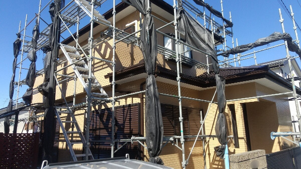 A様邸足場解体中