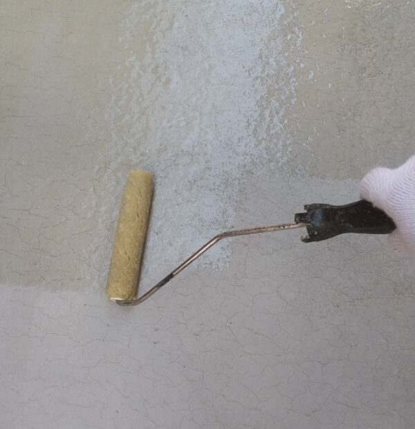 ベランダ下塗り