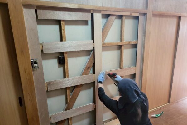 袖ヶ浦市・U様｜フロア・クロス②_下地調整